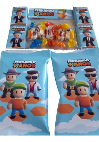 Candy Bar Personalizado Stumble Guys Golosinas Para 10 Niños