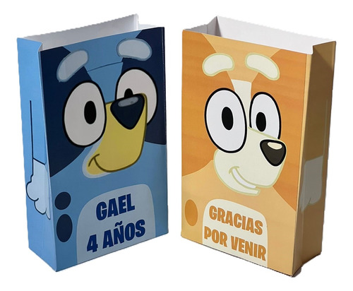 Bolsas Golosineras Personalizadas X 10 Bluey Y Bingo