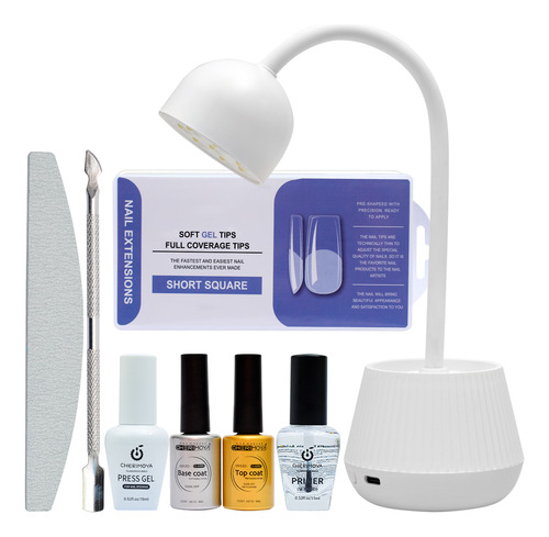 Kit Soft Gel Completo Cherimoya + Lámpara Inalambrica 18w