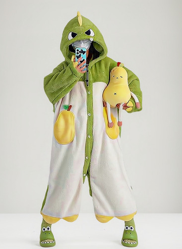 Pijama De Invierno Poleron Dino Chiporro Pijama Para Adulto