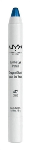 Lápiz Nyx Jumbo 627 Cobalt Pencil para maquillaje de ojos con efecto metálico