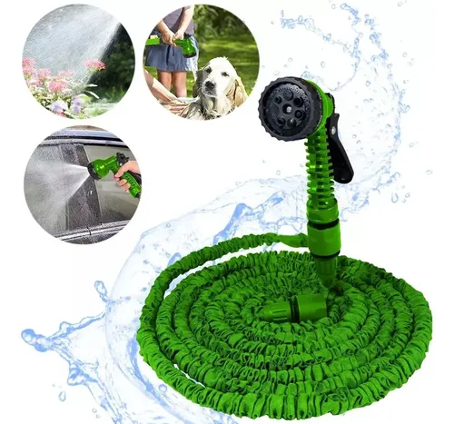 Manguera mágica expandible Magic Hose de hasta 30 metros, color verde ...
