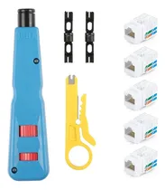 Comprar Kit De Pinzas Ponchadoras Impacto Jack Rj45 Cat6 Roseta Red