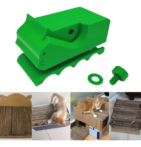 Máquina Cortadora De Cartón Con Impresión 3d Verde