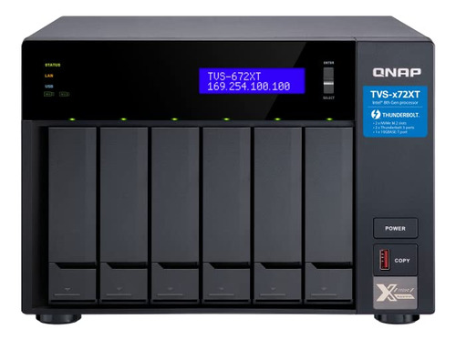 Qnap Tvs-672xt Nas Thunderbolt 3 De 6 Bahias Con 8 Gb De Ram