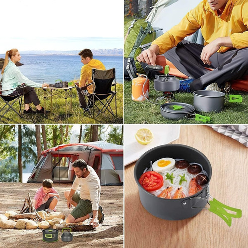 Juego De Cocina Camping Antiadherente Y Ligero