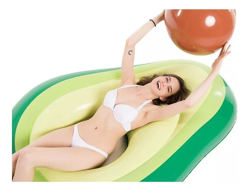 Flotador Inflable Para Piscina De Aguacate Con Bola, Diversi