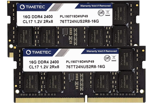 Memoria Ram Timetec, 32 Gb, -2 X 16 Gb, Ddr4, 2400 Mhz, Sod