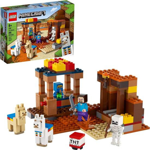 Lego Minecraft The Trading Post, Juego De Figuras De Acción