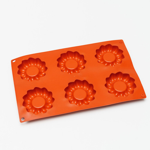 Forma De Bombom Bandeja Silicone 6 Cavidades Moldes Flores