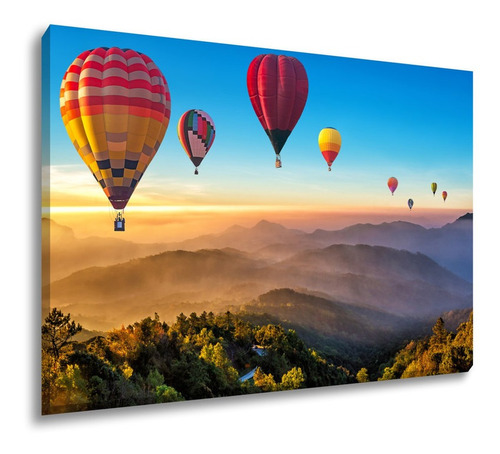 Quadro Decorativo Grande Tela Canvas Quarto Sala 120x80cm Cor Paisagem 08 Cor da armação Tecido Sobre Tela