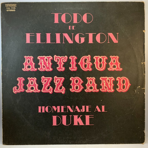 Antigua Jazz Band Todo Ellington - Jazz Argentino Vinilo Lp