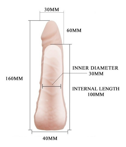 Gorro extensible para el pene con protuberancias en la base - Baile - 7669