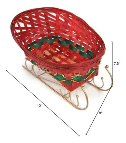 La Cesta Grande De Mimbre Con Trineo De Bambú Para Las Vacac