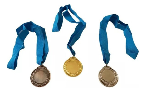 Medalla Lisa Para Premio Oro Plata O Bronce Trofeo Deportes