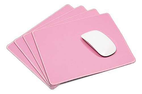 Alfombrilla De Ratón Rosa Con Bordes Cosidos (11 X 8.7 Pulga