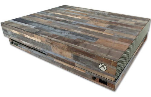 Skin Wrap Para Microsoft Xbox One X Calcomania Gris Madera 