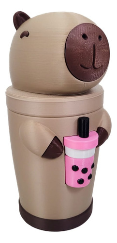 Vaso Milkshakes 300ml Con Sorbete De Regalo Capibara Refresco