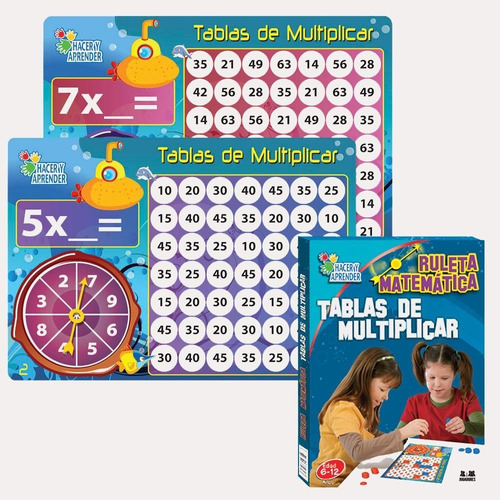Juego De Mesa Ruleta Matemática Tablas De Multiplicar