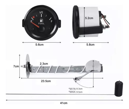 Kit Marcador De Gasolina Universal Con Flotador P/ Carro 12v
