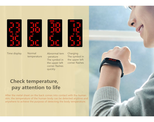 Pulsera De Control De Temperatura Inteligente V8