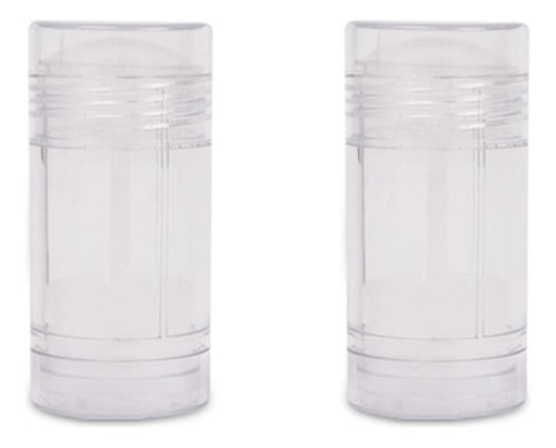 2 Recipientes Desodorantes Vacos Transparentes De 1.7fl Oz P