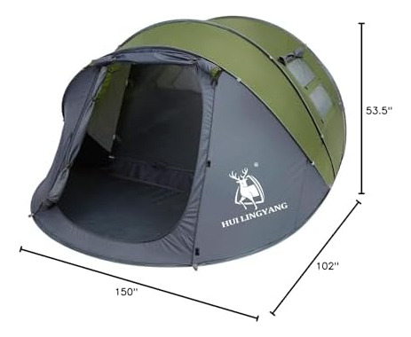 Hui Lingyang 6 Personas Easy Pop Up Up Up Up, 12.5 X 8.5 X