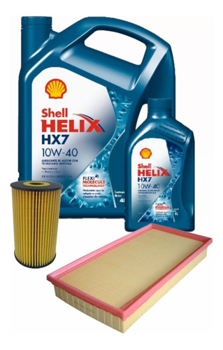 Aceite Shell Hx7 10w40 + Kit De Filtros Vw Bora 1.9 Tdi