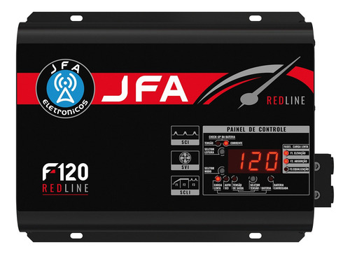Fonte E Carregador Automotivo Redline 120a Slim Com Display