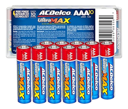Acdelco Ultramax 10 Pilas Aaa, Pilas Alcalinas Con Tecnologí