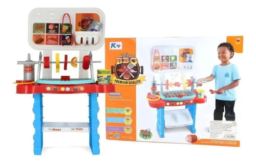 Mini Juego Parrillera Bbq Asados Para Niños Cocina