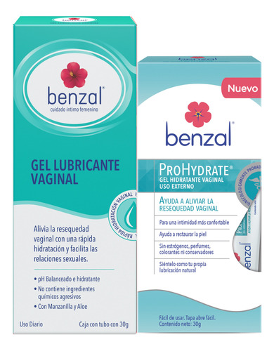 Kit Benzal Gel Externo Prohydrate + Lubricante Vaginal 30g