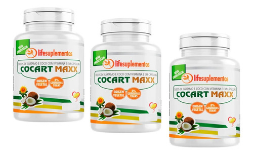 Kit 3 - Óleo De Cártamo E Coco Melcoprol - 3x60 Cápsulas Sabor Sem Sabor