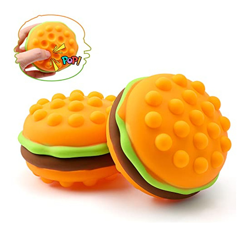 Pop Fidget Su Juguete 2 Pack Hamburger Bolas De R4m2l