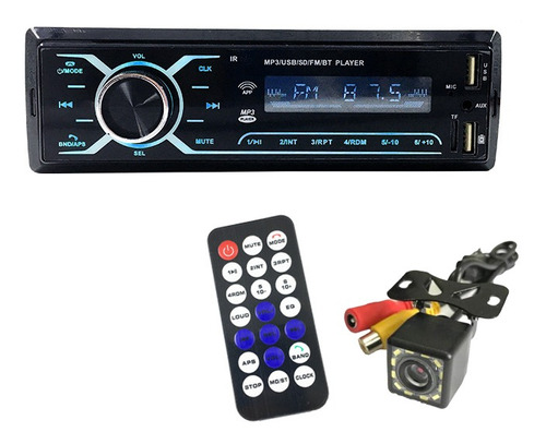 Coche Bluetooth Auto Radio Mp3 Estereo+controlador+cámara
