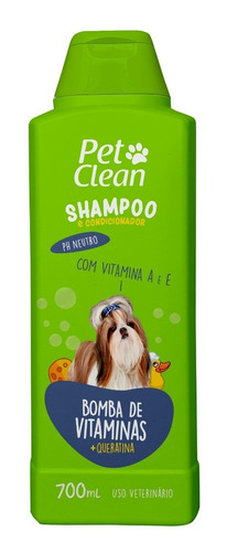 Shampoo Para Cachorro Gato Bomba De Vitamina Pet Clean 700ml