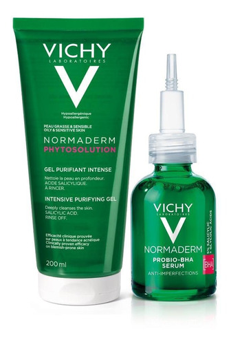 Pack Vichy Normaderm: Gel Limpiador Phytoslution+ Serum 30ml