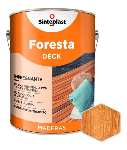 Foresta Deck | Impregnante Pisos Exteriores De Madera | 4lt
