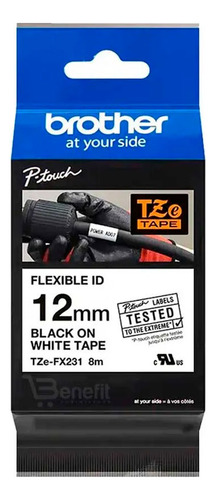 Brother P-touch Tzefx-231 Cinta Flex 12mm Blanco Rotulador