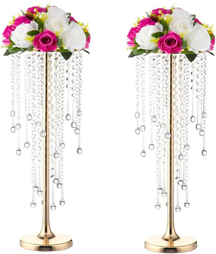 Soporte Para Arreglos Florales De Cristal Con Cuentas De 21,