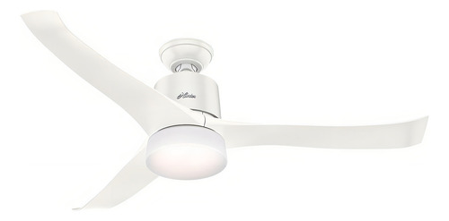 Ventilador de techo Hunter Symphony con 3 palas color fresh white estructura color fresh white, 1.372m de diámetro
