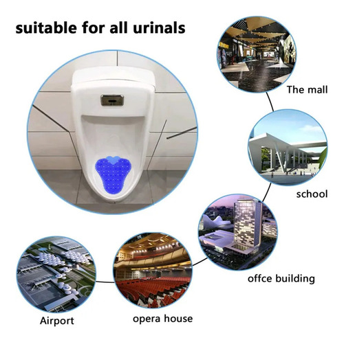 10pzs Tapete Aromatizante Mingitorio Urinal Antisalpicaduras