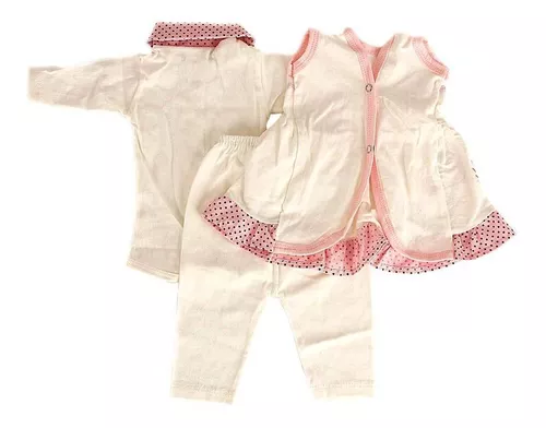 Roupinha Roupa para Boneca Bebê com Touca Brinquedo Criança