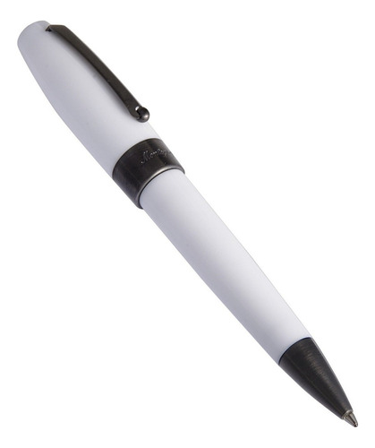 Boligrafo Montegrappa Fortuna White Ruthenium Plated Exterior Blanco