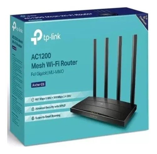 Router Mesh Tp-link Gigabit Wi-fi Dual Band Ac1200 Archer C6