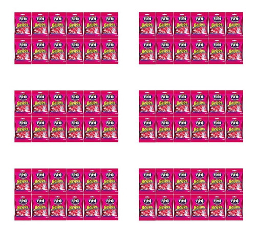Imagem 1 de 1 de Fini Beijos De Morango Display 12x100g (kit C/06)