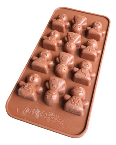 2 Pz Molde Silicon Para Chocolate, Jabon, Hielo, Para Niños Café