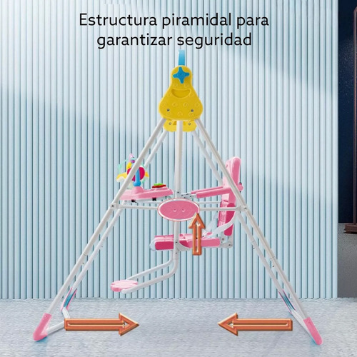 Mecedoras Y Columpios Bebés Músicajuguetes Plegable Silla Rojo Otro