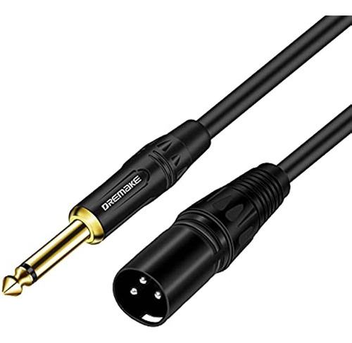 Dremake Cable De Micrófono Xlr De 15 Pies A Ts De 6,35 Mm (1