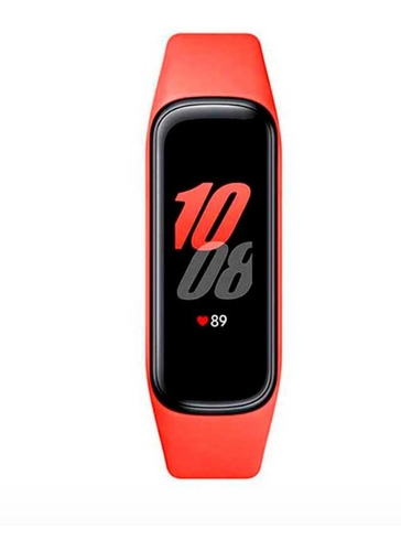 Samsung Galaxy Fit2 (Bluetooth) Sport 1.1" caja 46.6mm de plástico negra, malla scarlet de tpu SM-R220